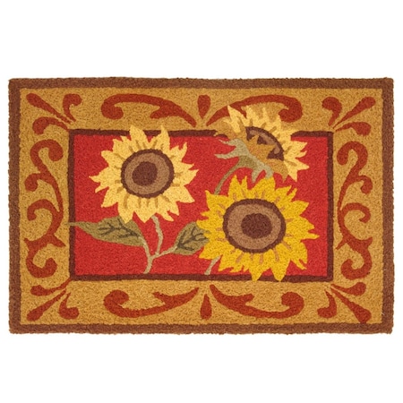 Perspectiva 20 x 30 in. Provence Sunflowers Rug PE2586428